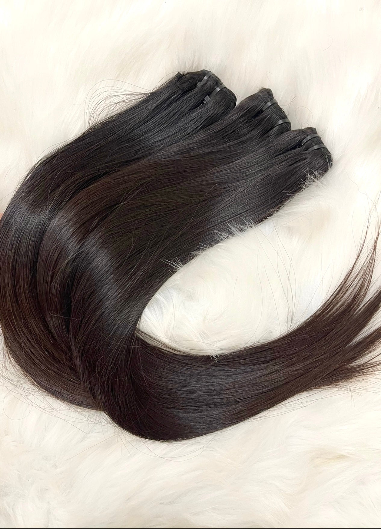 Raw hair bundles weft